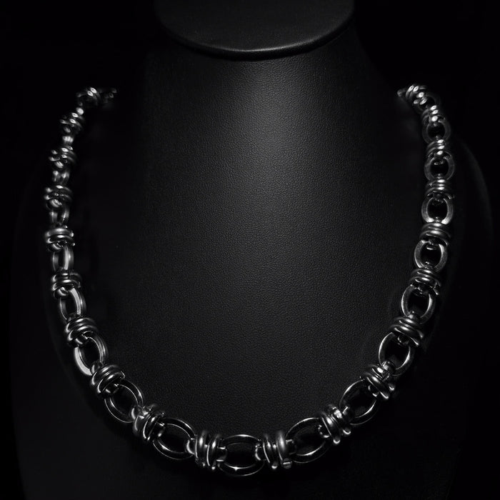 Groove Steel Chain Necklace